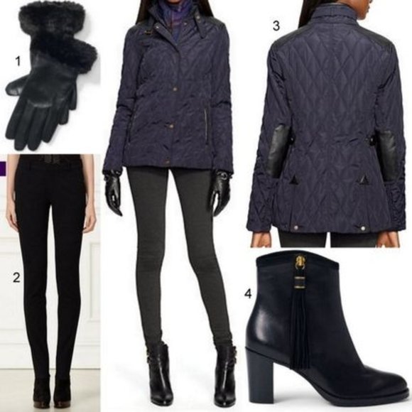 Ralph Lauren Tassel Ankle Heeled Leather Boots - Picture 9 of 9